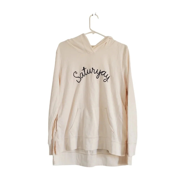 Old Navy Embroidered Saturyay pull over medium womans hoodie - Picture 3 of 6